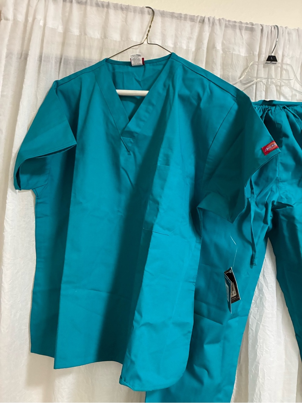 Dickies Teal Short Sleeve V-Neck Scrub Top